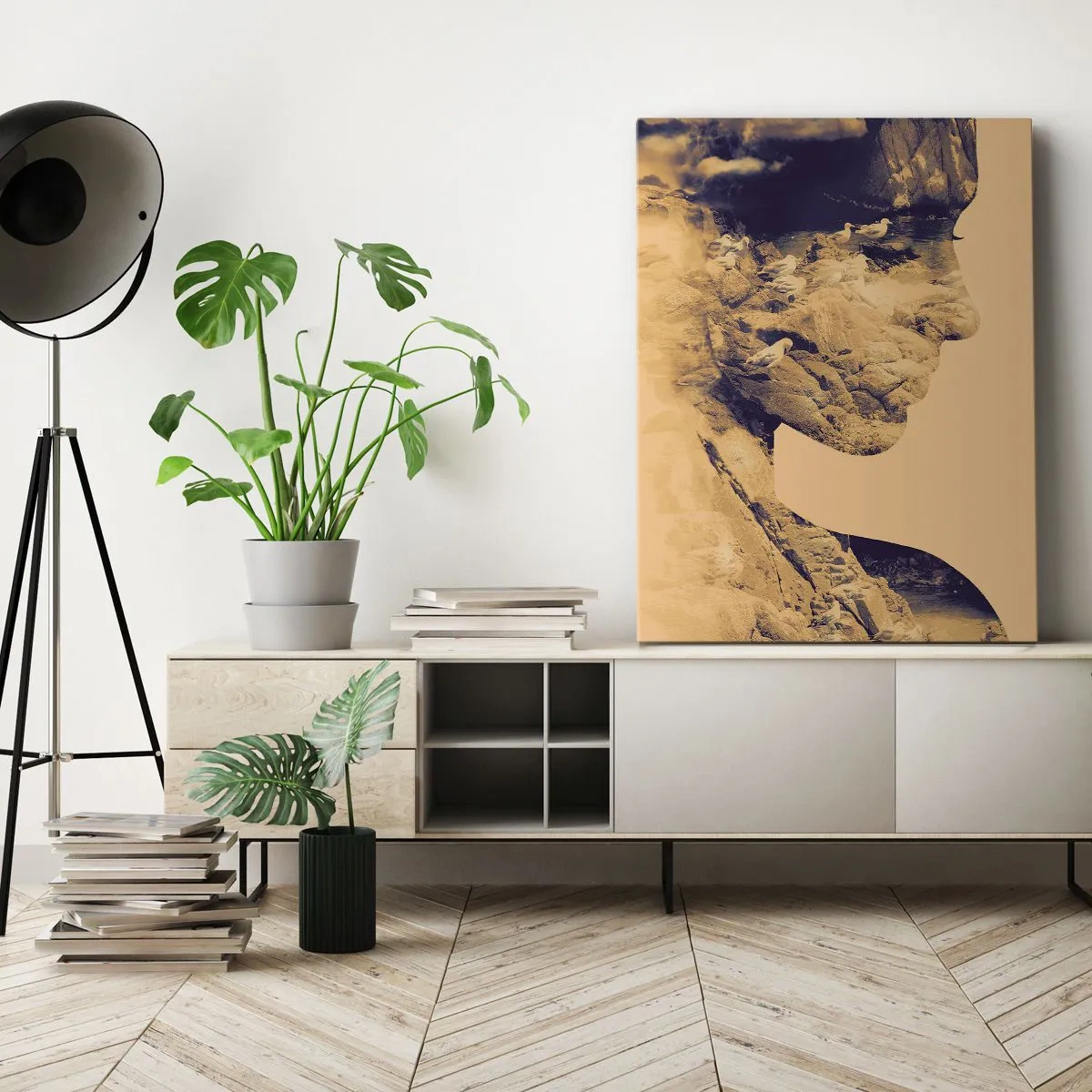 Lærredstryk - Billede på lærred - Smuk af natur - 55x100 cm