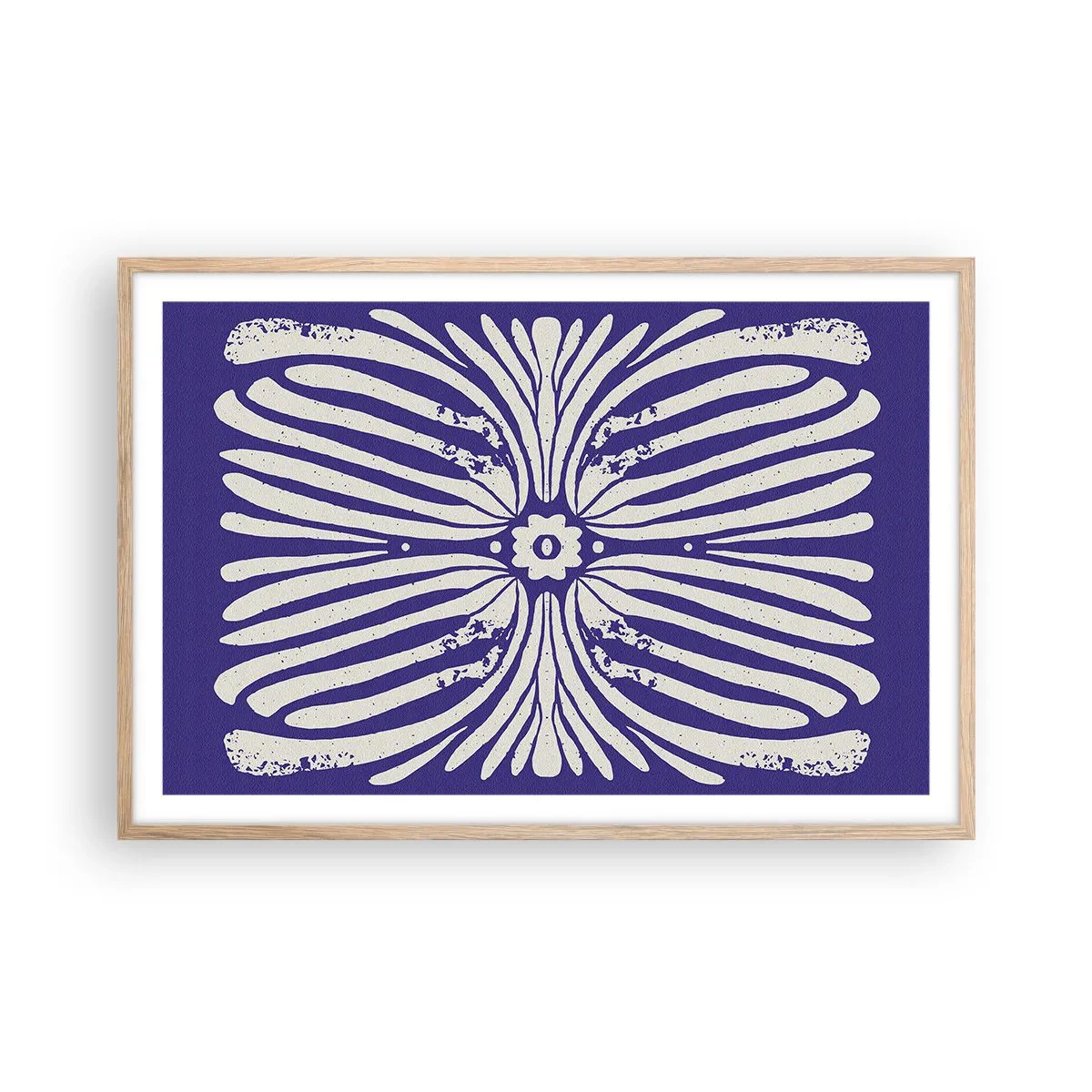 Plakat i ramme af lyst egetræ - Etniske inspirationer - 91x61 cm