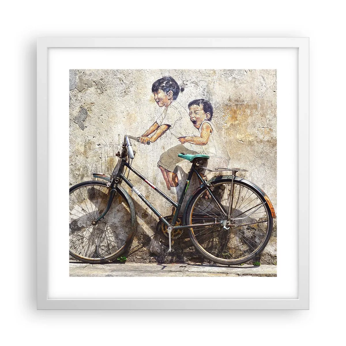 Plakat i hvid ramme - Sandt eller falsk? - 40x40 cm