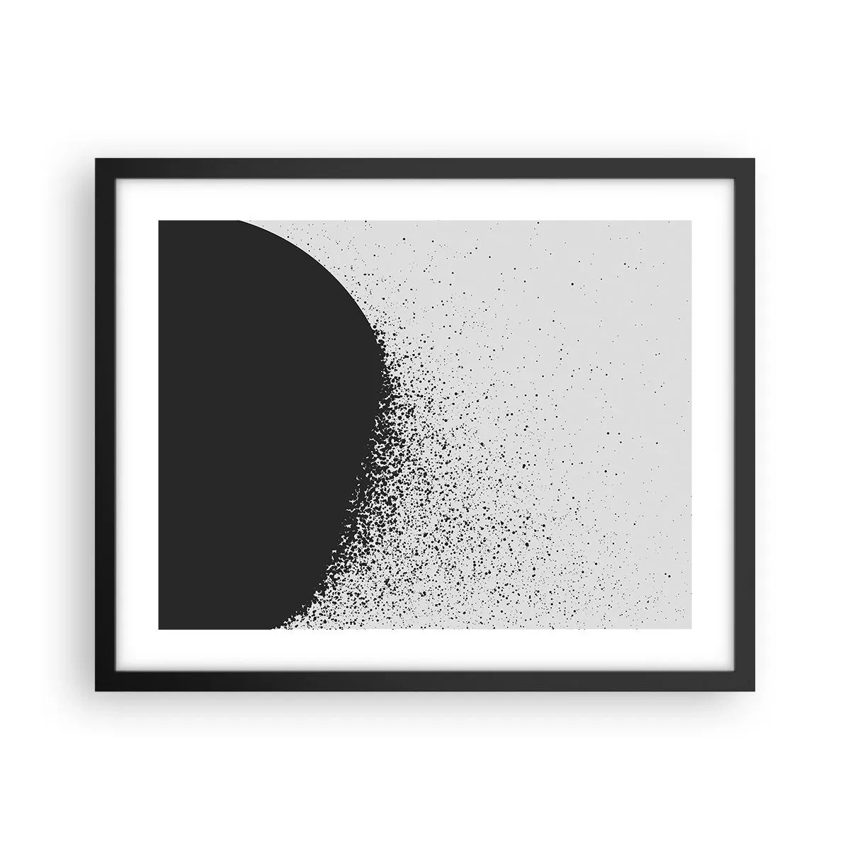 Plakat i sort ramme - Partikelbevægelse - 50x40 cm