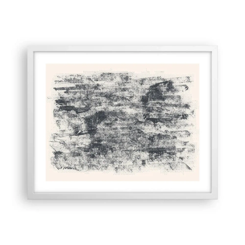 Plakat i hvid ramme - Tågeagtig sammensætning - 50x40 cm