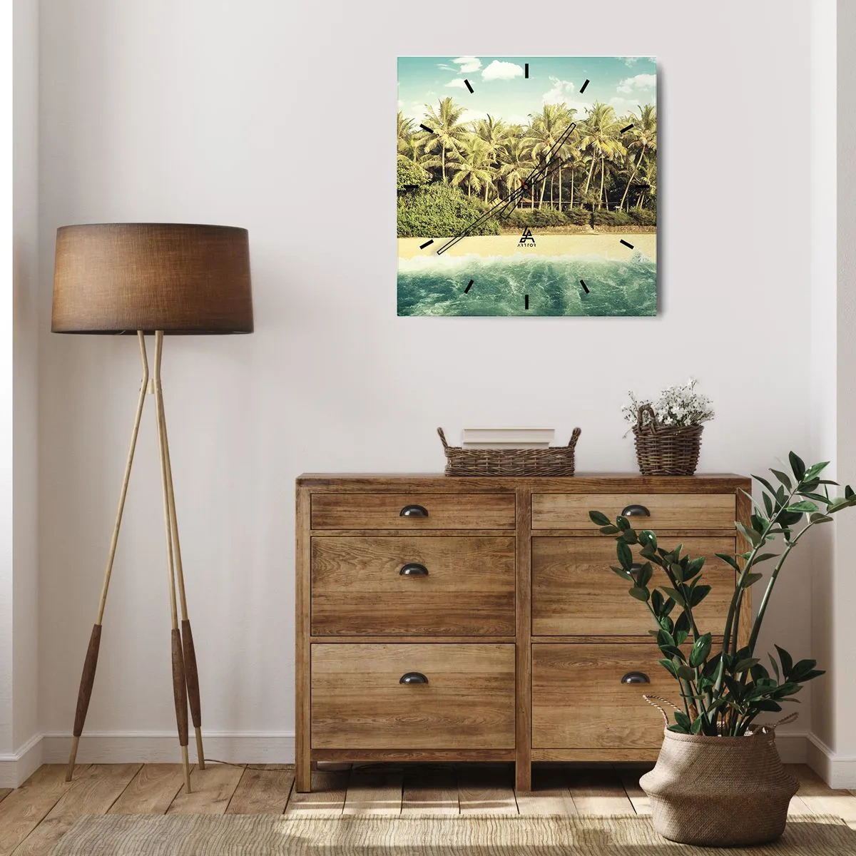 Vægur, Uret - Hvad med her? - 40x40 cm