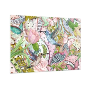 Billede på glas - Forviklet i vinstokkene - 100x70 cm