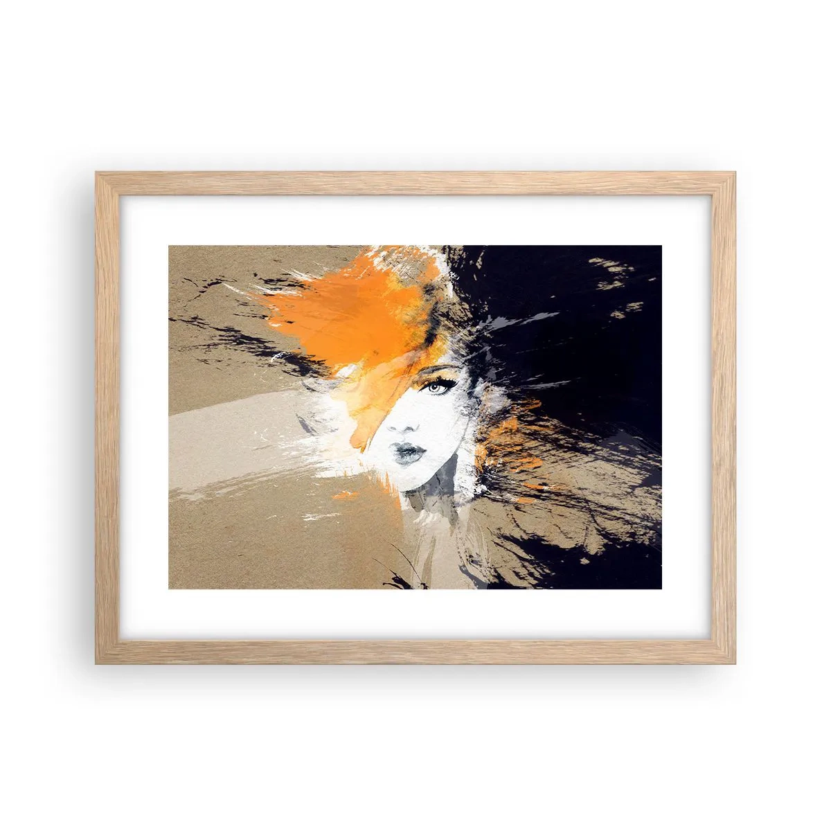 Plakat i ramme af lyst egetræ - Og det bliver let - 40x30 cm