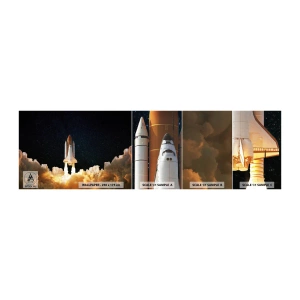 Prøve Fototapet Selvklæbende Deluxe Sticker - Ad astra! - Kosmos, Astronomi, Rumfartøj - 100x30 cm