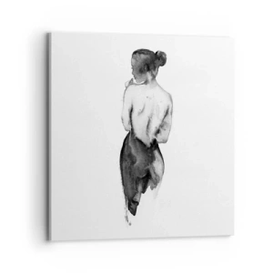 Lærredstryk - Billede på lærred - Med hende forsvinder verden - 70x70 cm
