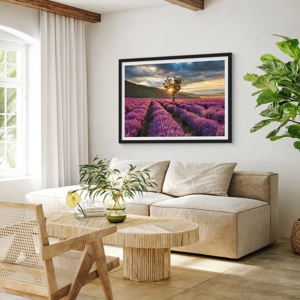 Plakat i sort ramme - Lilla aroma - 70x50 cm