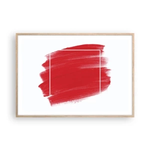 Plakat i ramme af lyst egetræ - Uden for rammen - 100x70 cm