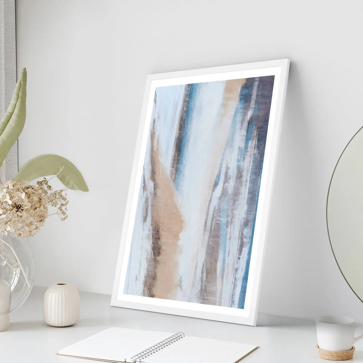 Plakat i hvid ramme - Vinterkomposition - 40x50 cm