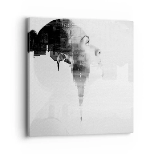 Lærredstryk - Billede på lærred - På begge sider af glasset - 40x40 cm