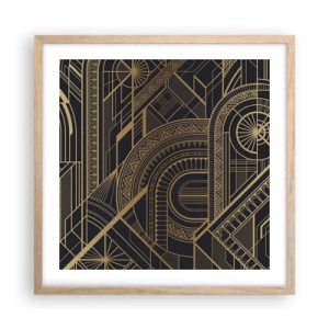 Plakat i ramme af lyst egetræ - Koncepter, idéer, planer - 50x50 cm