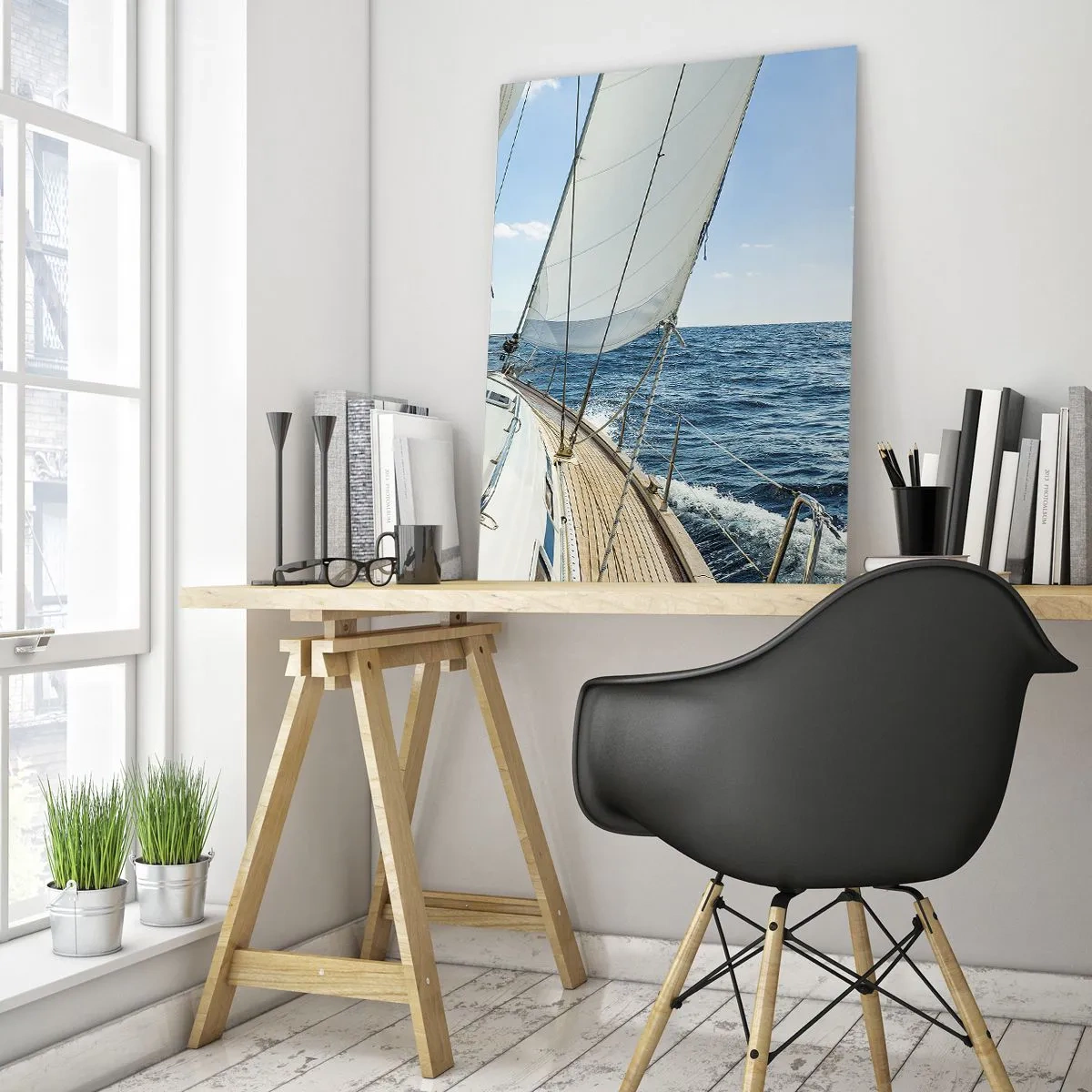 Billede på glas - Ahoj , eventyr - 50x70 cm