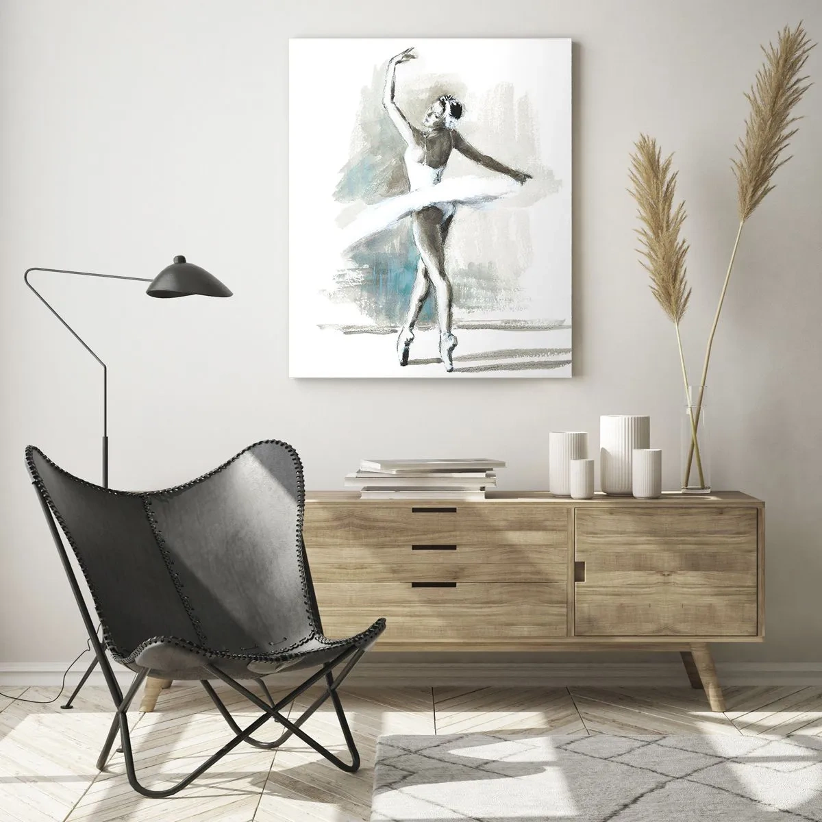 Billede på glas - Fortryllet til en svane - 50x70 cm