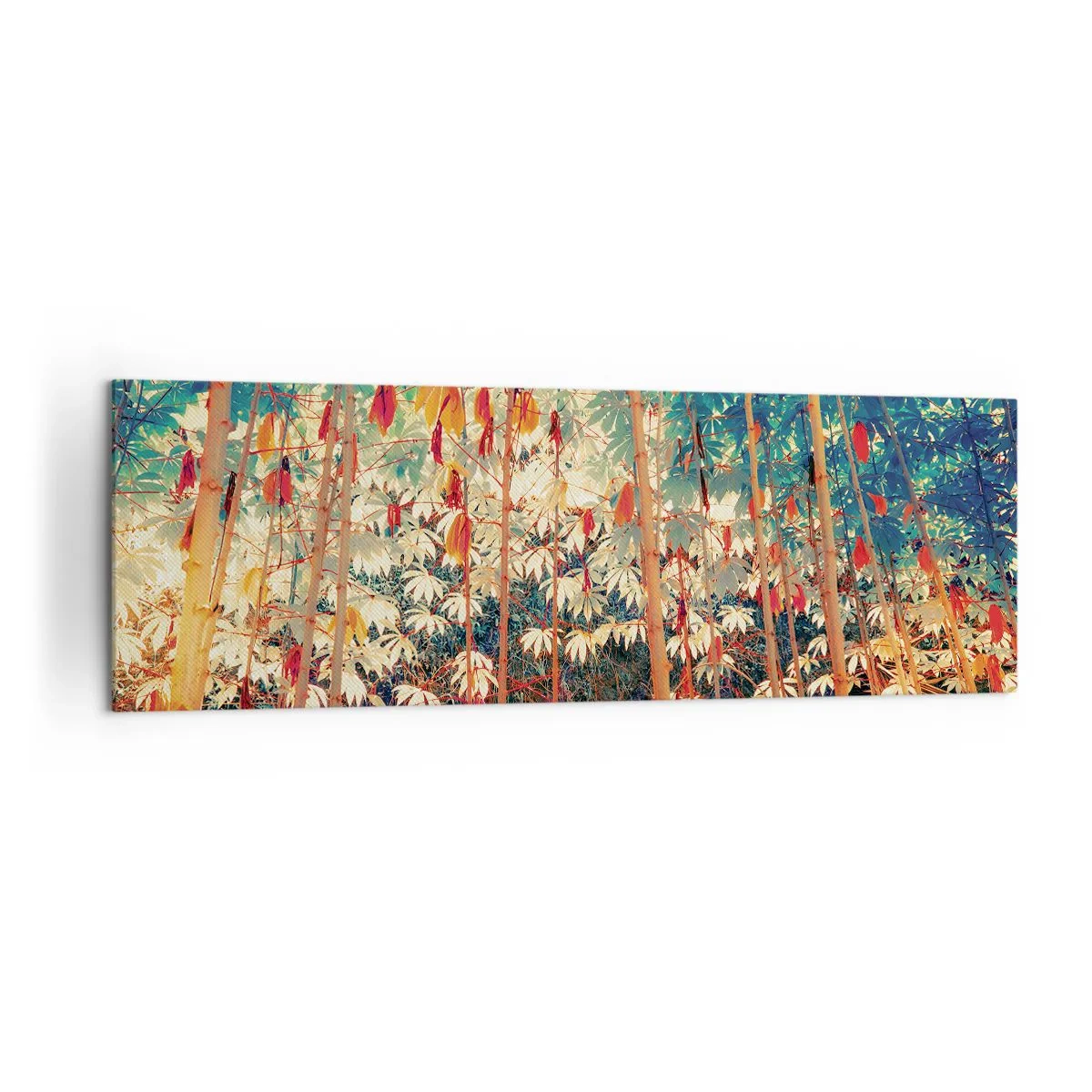 Lærredstryk - Billede på lærred - Bladenes hemmelige liv - 160x50 cm