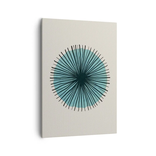 Lærredstryk - Billede på lærred - Strålende på blå - 50x70 cm