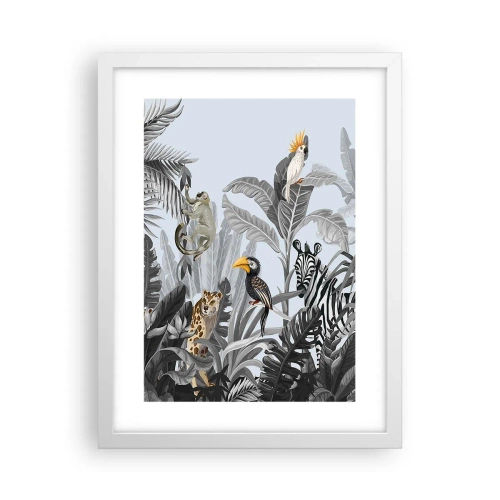 Plakat i hvid ramme - En afrikansk fabel - 30x40 cm