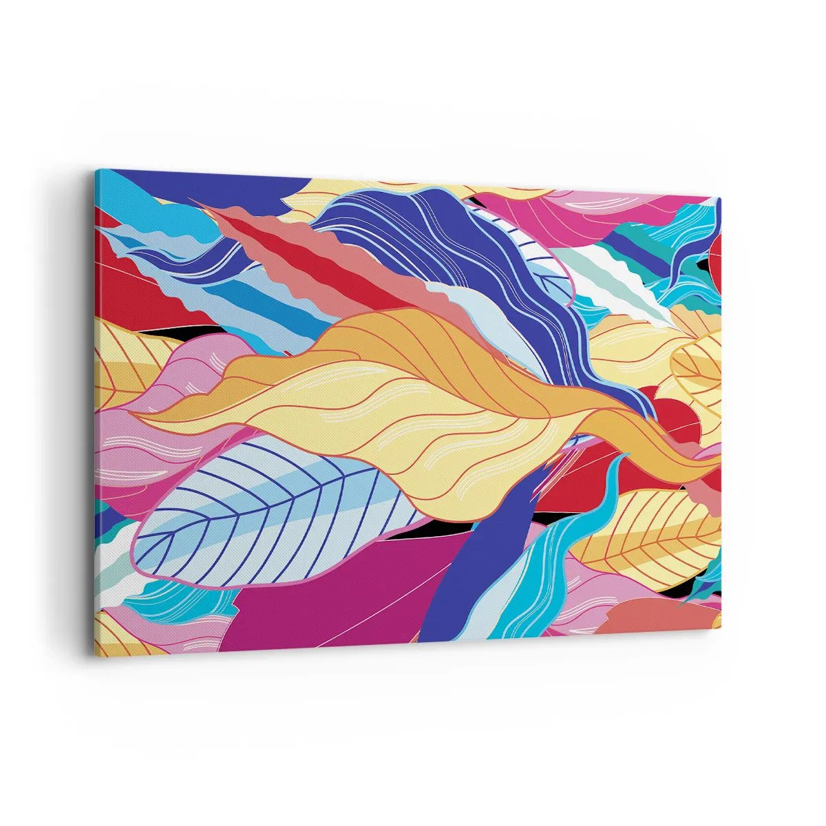 Lærredstryk - Billede på lærred - Et farverigt rod - 100x70 cm