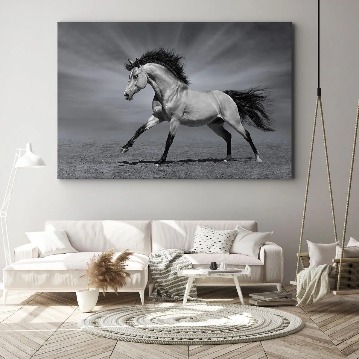 Lærredstryk - Billede på lærred - Født til glæde - 120x80 cm