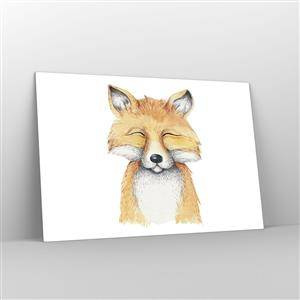 Billede på glas - Rævehumor - 120x80 cm