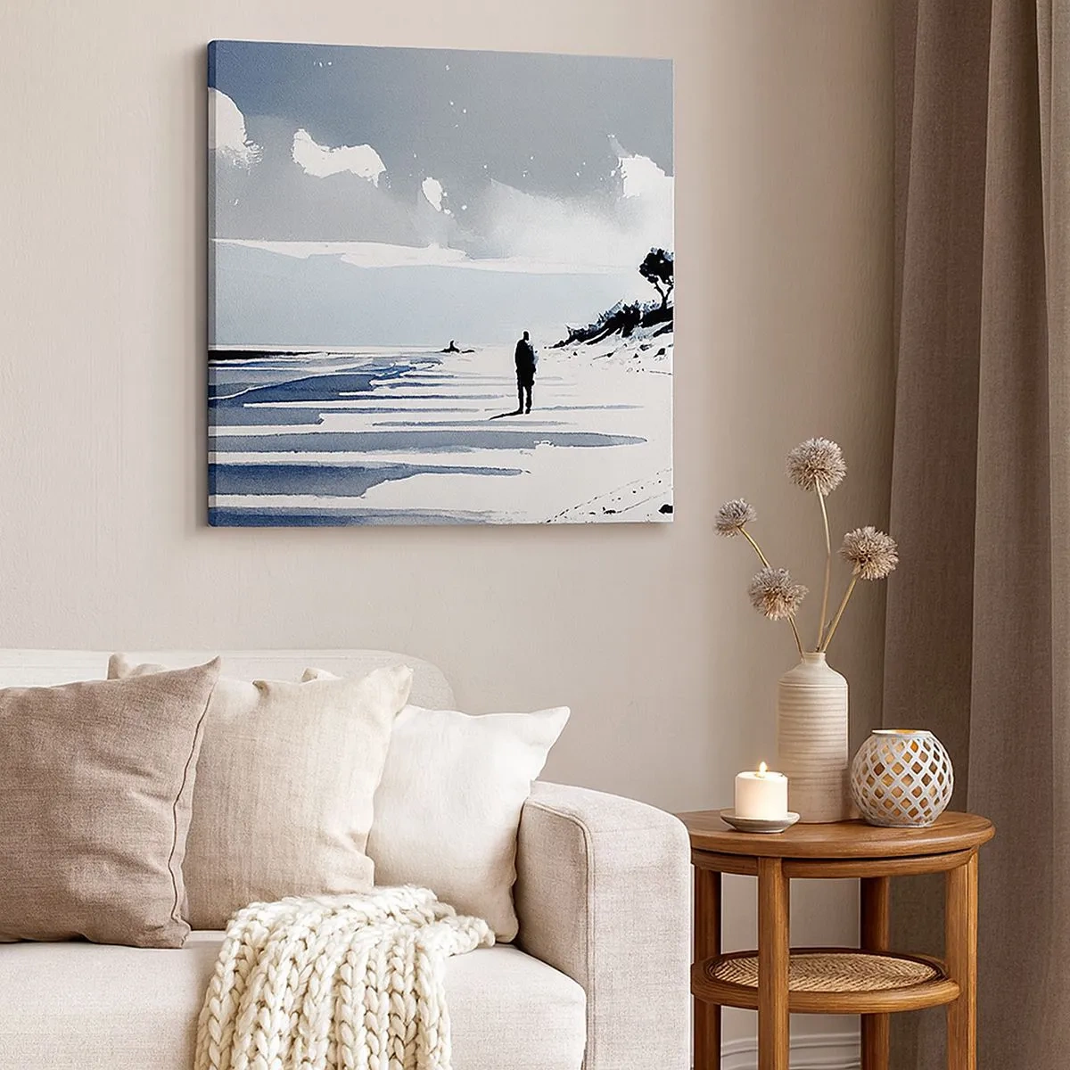 Lærredstryk - Billede på lærred - Alene - 30x30 cm