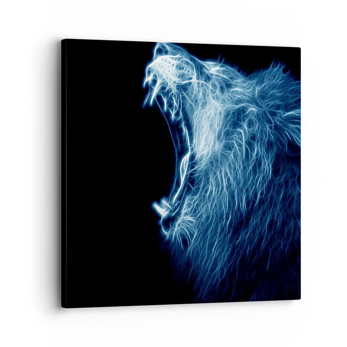 Lærredstryk - Billede på lærred - Kongens flammende vrede - 30x30 cm