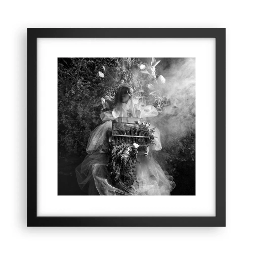 Plakat i sort ramme - Selve Moder - Naturen - 30x30 cm