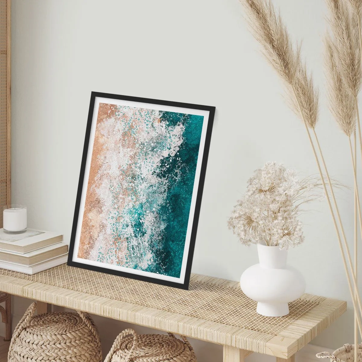 Plakat i sort ramme - Historier fra havet - 70x100 cm