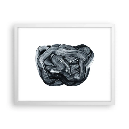 Plakat i hvid ramme - Så enkelt er det ikke - 50x40 cm