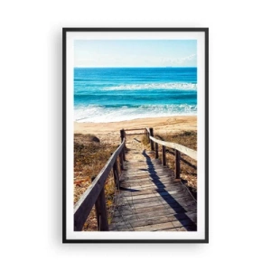 Plakat i sort ramme - Løb! - 61x91 cm