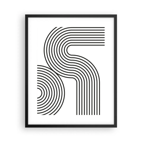 Plakat i sort ramme - På en kurve - 40x50 cm