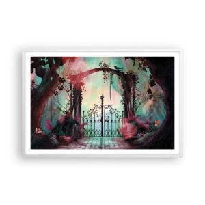 Plakat i hvid ramme - Hemmelig have - 91x61 cm