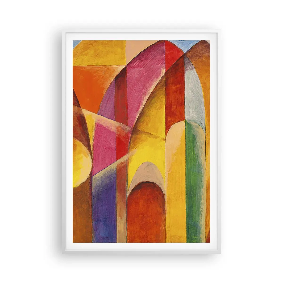Plakat i hvid ramme - Solens katedral - 70x100 cm