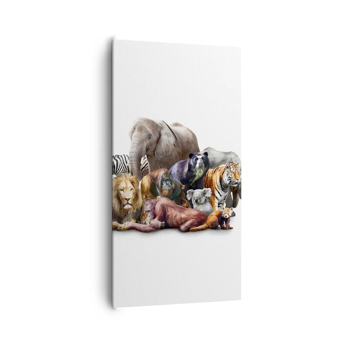 Lærredstryk - Billede på lærred - Afrikansk familiefotografi - 65x120 cm