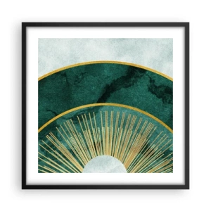 Plakat i sort ramme - Et anderledes solsystem - 50x50 cm