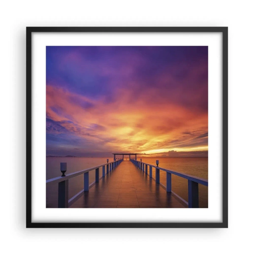 Plakat i sort ramme - Uden ende - 50x50 cm