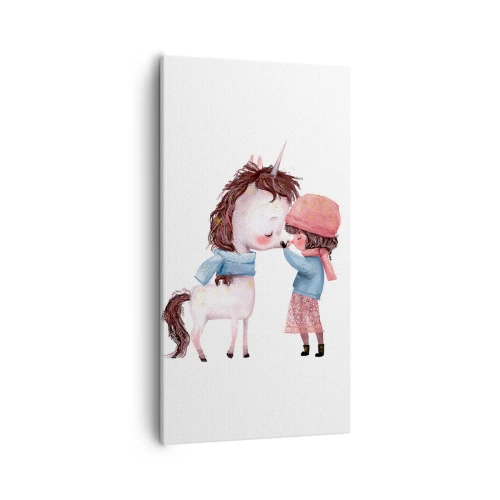 Lærredstryk - Billede på lærred - En vinterhistorie - 55x100 cm