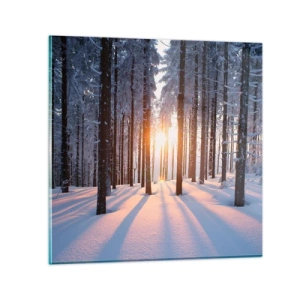 Billede på glas - Klart i sort og hvidt - 70x70 cm