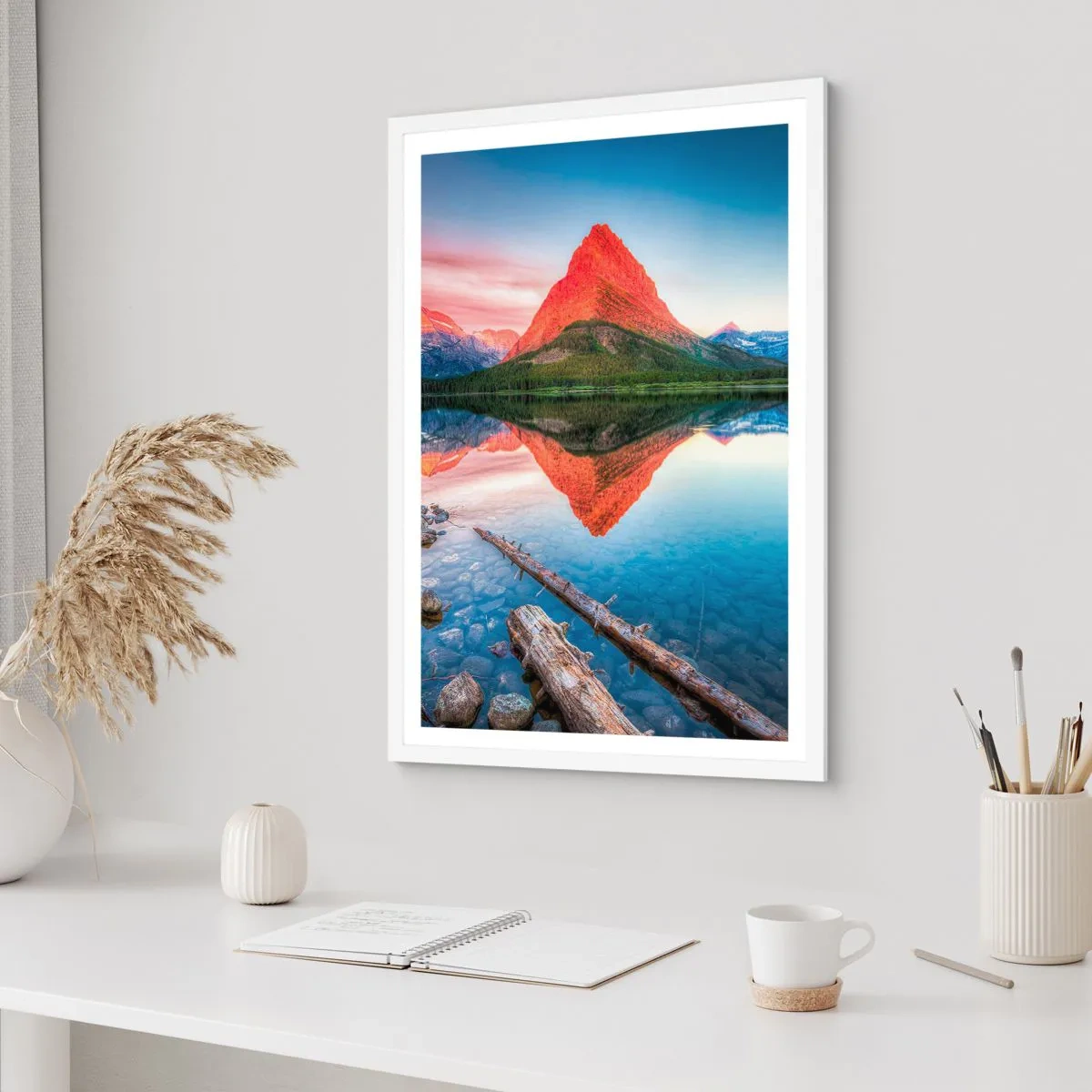 Plakat i hvid ramme - Varme og kulde - 70x100 cm