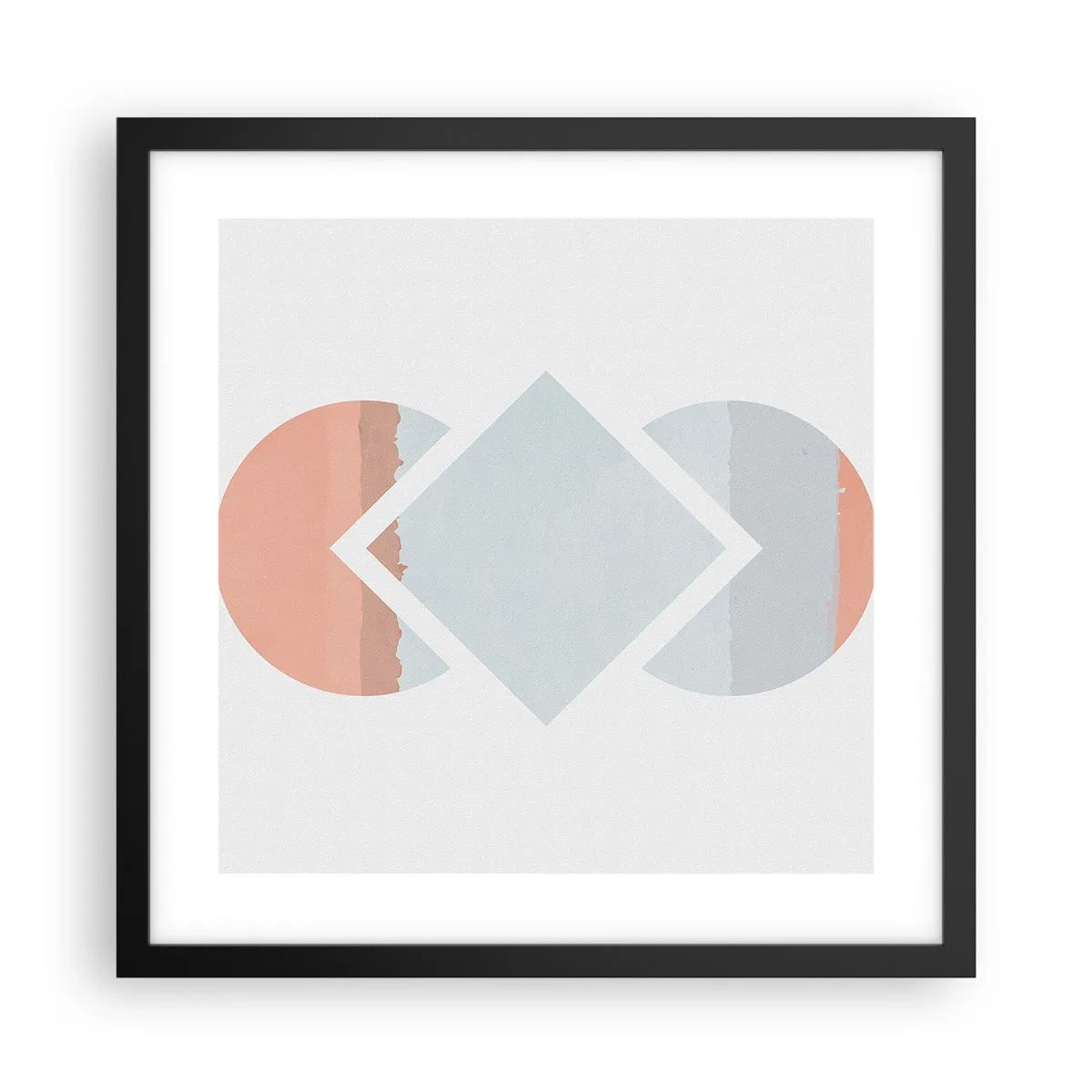 Plakat i sort ramme - Situationen er klar - 40x40 cm