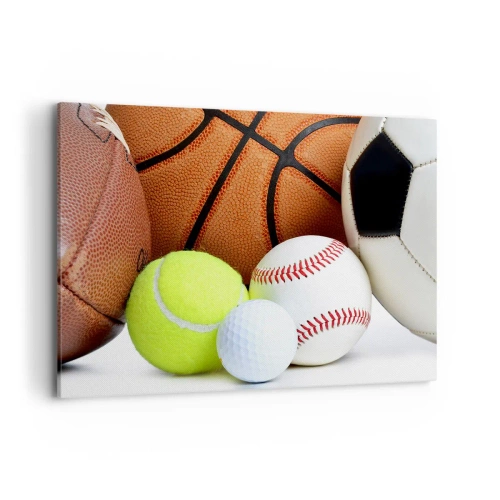 Lærredstryk - Billede på lærred - Forbindelse med bolden! - 100x70 cm