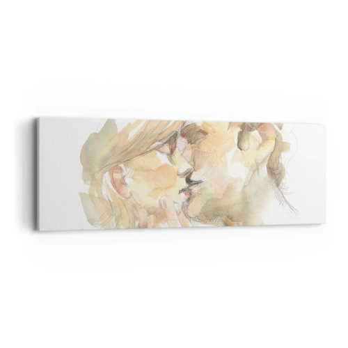 Lærredstryk - Billede på lærred - Den fundne halvdel? - 90x30 cm
