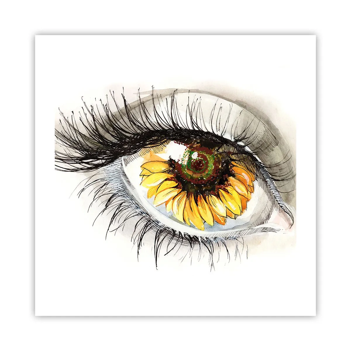 Plakat - Et look lige så varmt som sommeren - 50x50 cm