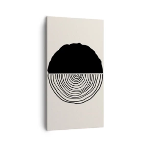 Lærredstryk - Billede på lærred - Halvt og halvt - 45x80 cm