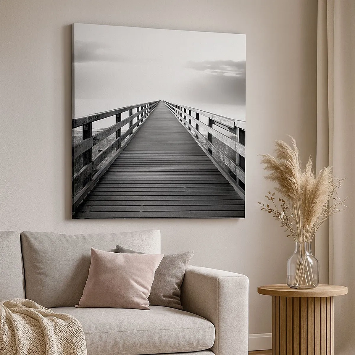 Lærredstryk - Billede på lærred - Ind i det fjerne… - 30x30 cm