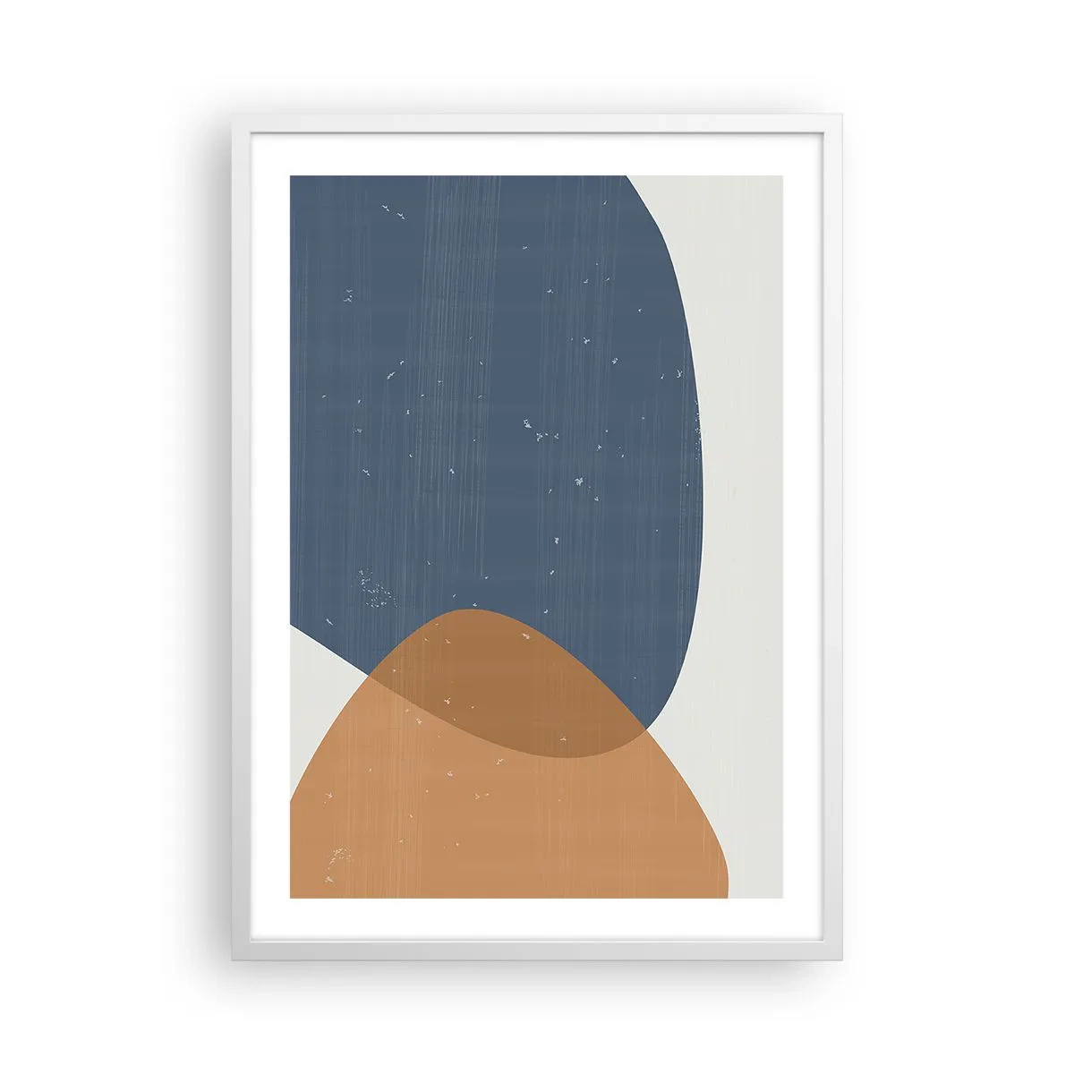Plakat i hvid ramme - Ovaler og påvirkninger - 50x70 cm