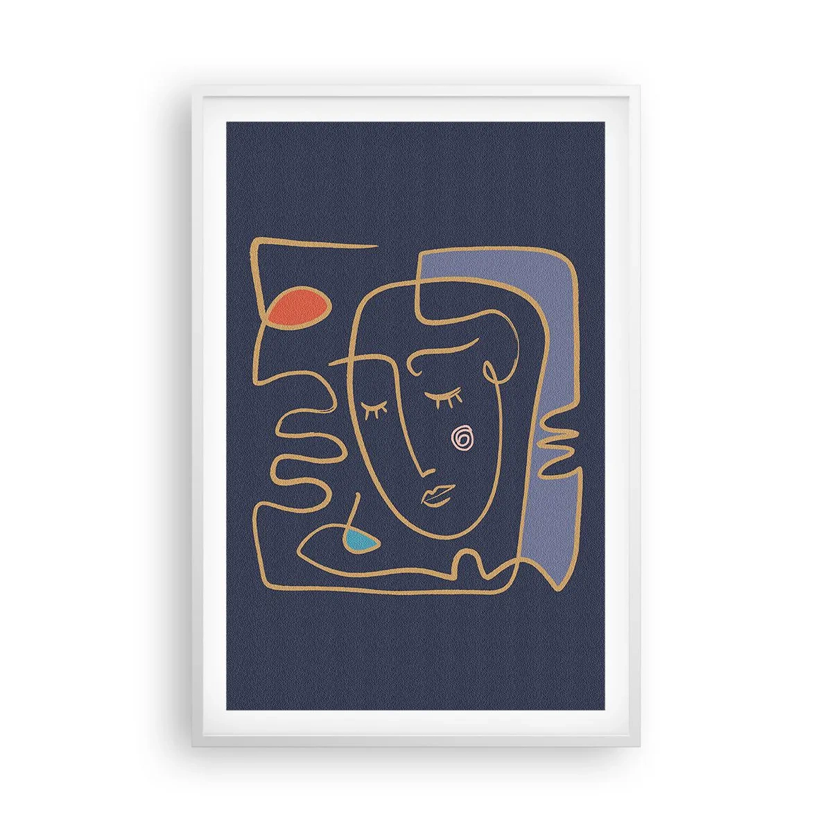 Plakat i hvid ramme - I drømmerier - 61x91 cm