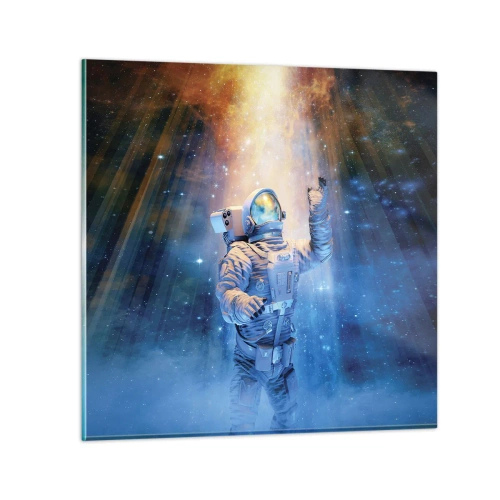 Billede på glas - Endelig på destinationen - 70x70 cm