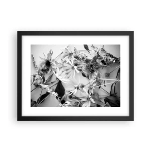 Plakat i sort ramme - Blomster uden buket - 40x30 cm