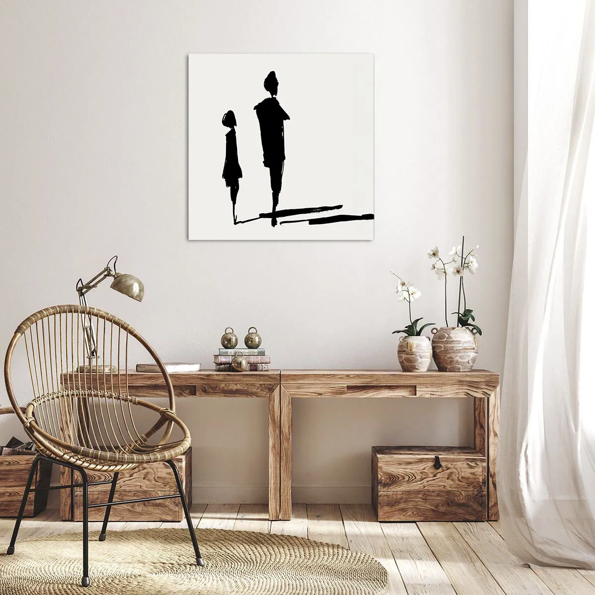 Lærredstryk - Billede på lærred - Sikkert sammen? - 60x60 cm