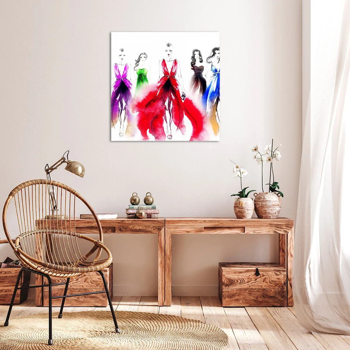 Lærredstryk - Billede på lærred - Stemninger til outfits - 40x40 cm
